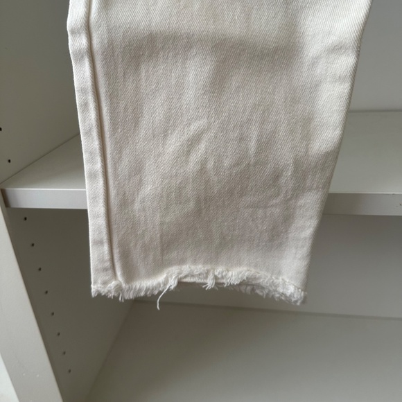 CELINE Straight Leg Raw Hem White Jeans - Picture 7 of 10